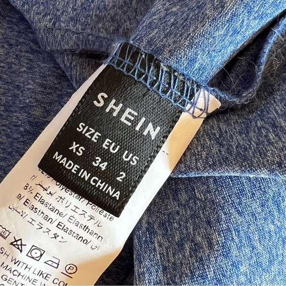 SHEIN Blue Maxi Side Slit Dress - Picture 6 of 6